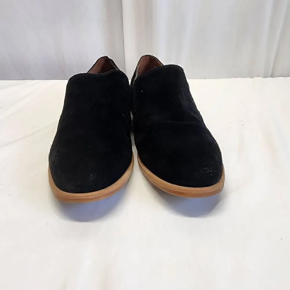 Franco Sarto Jed Black Suede Slip On Women's Size 7.5